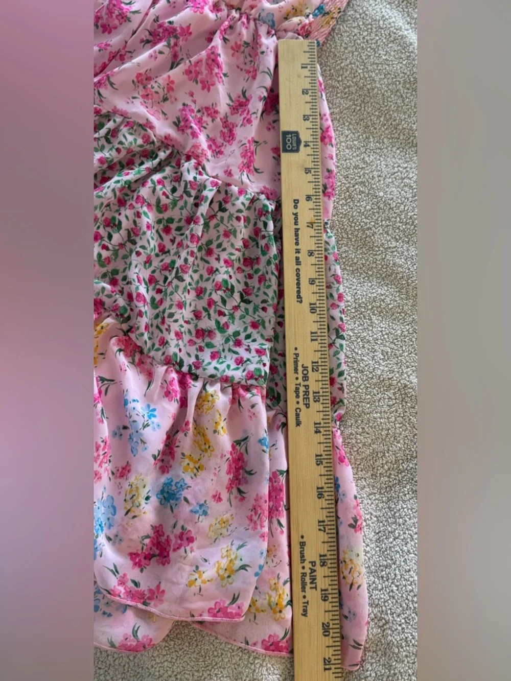 Chenault/Pink & Violet Girls Sundress Multicolor Floral 100% Polyester Size 9/10